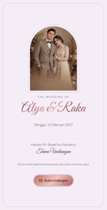 Contoh undangan tema Anggrek