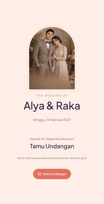 Contoh undangan tema Arunika