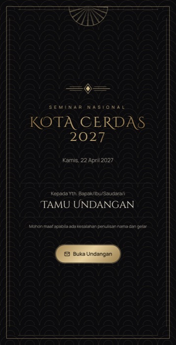 Contoh undangan tema Gala Dinner