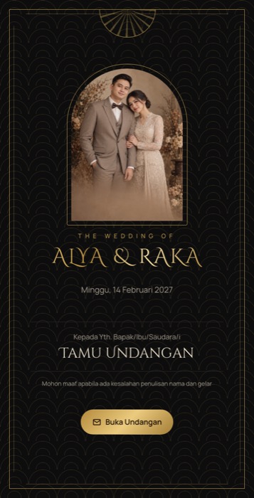 Contoh undangan tema Gemerlap