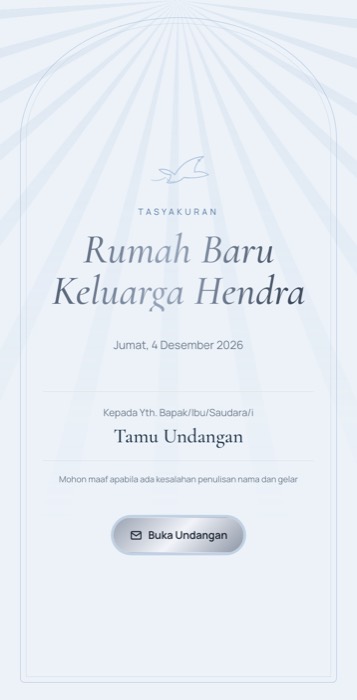 Contoh undangan tema Kasih