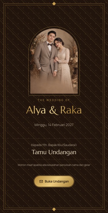 Contoh undangan tema Keraton