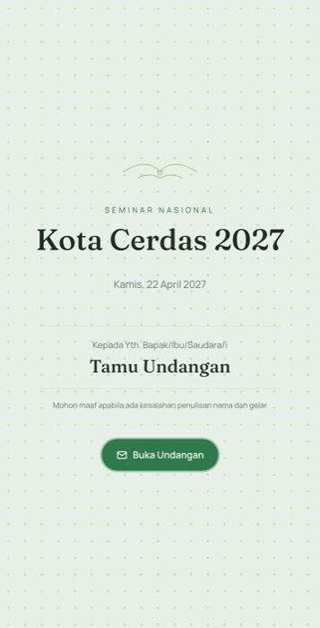 Contoh undangan tema Lestari