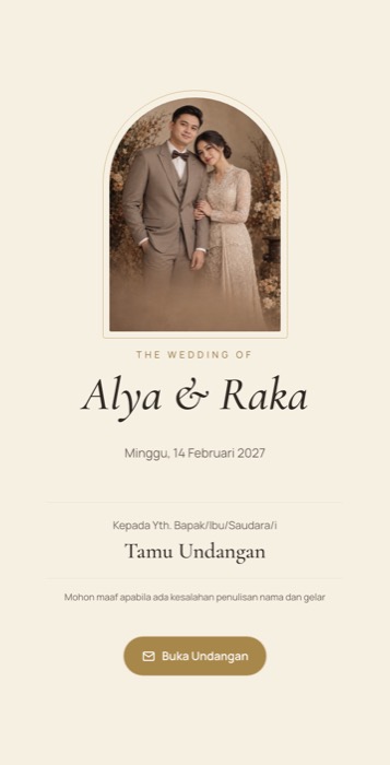 Contoh undangan tema Melati