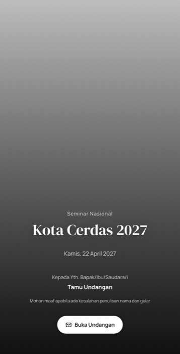 Contoh undangan tema Monokrom