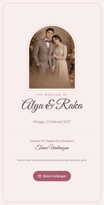 Contoh undangan tema Renda