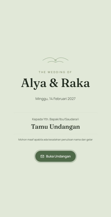 Contoh undangan tema Sage