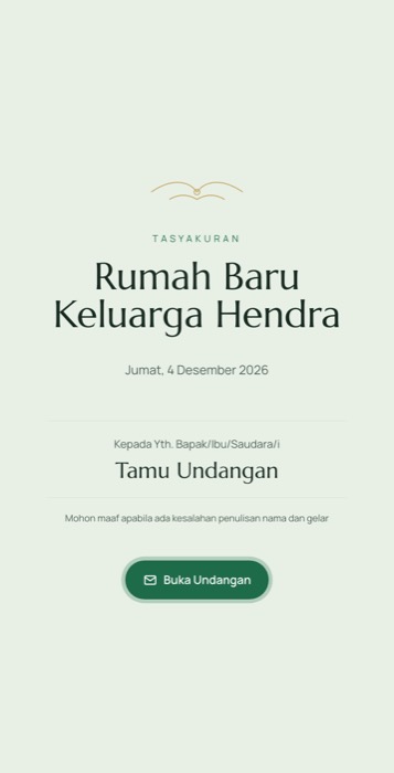 Contoh undangan tema Sakinah