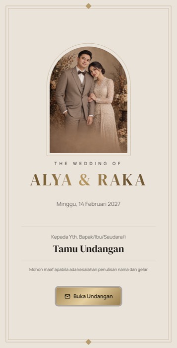 Contoh undangan tema Sampanye