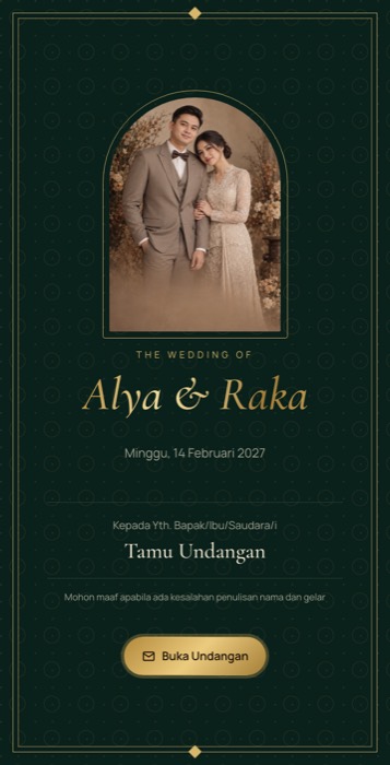 Contoh undangan tema Zamrud
